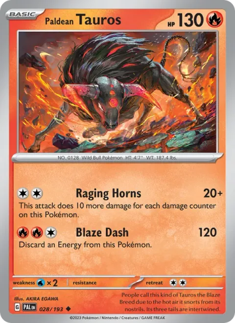 Paldean Tauros [Raging Horns | Blaze Dash]
