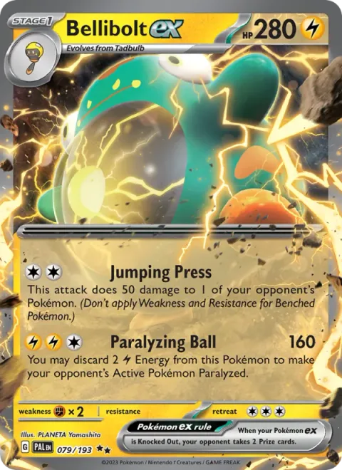 Bellibolt ex [Jumping Press | Paralyzing Ball]