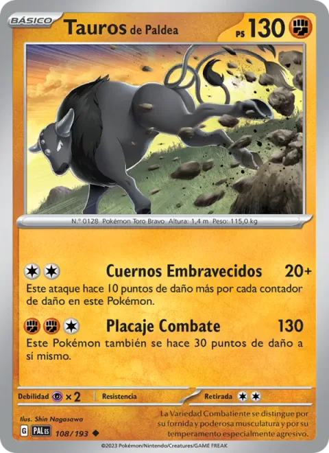 Paldean Tauros [Raging Horns | Combat Tackle]