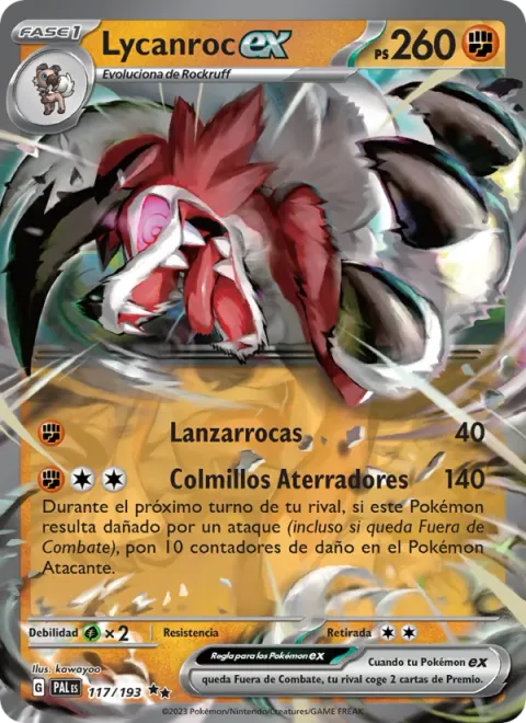 Lycanroc ex [Rock Throw | Scary Fangs]