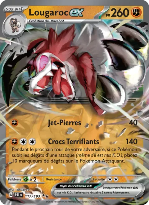 Lycanroc ex [Rock Throw | Scary Fangs]
