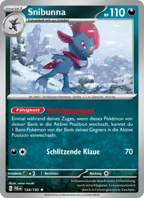 Weavile [Assaulting Hunt | Slashing Claw]