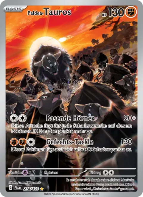 Paldean Tauros [Raging Horns | Combat Tackle]