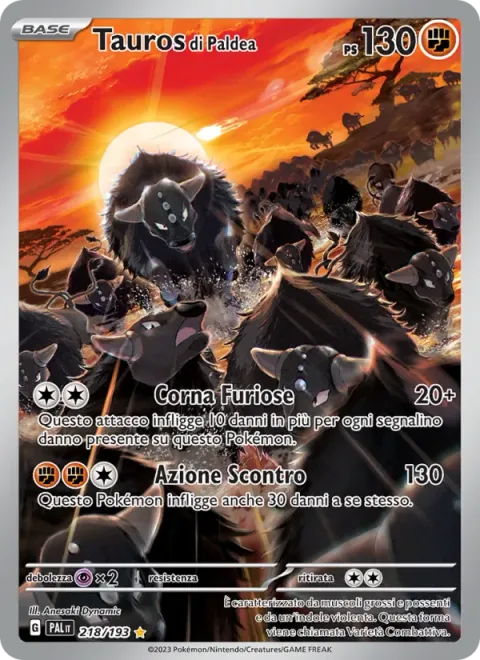 Paldean Tauros [Raging Horns | Combat Tackle]