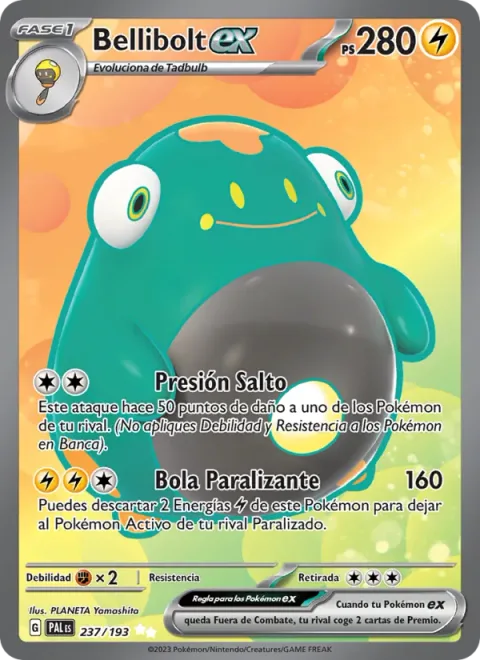 Bellibolt ex [Jumping Press | Paralyzing Ball]
