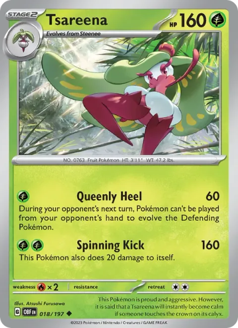Tsareena [Queenly Heel | Spinning Kick]