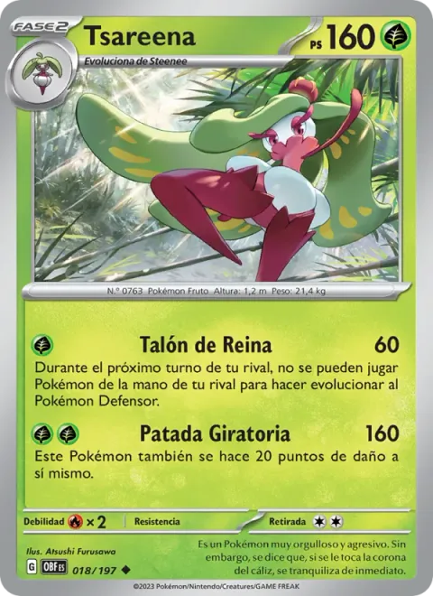 Tsareena [Queenly Heel | Spinning Kick]