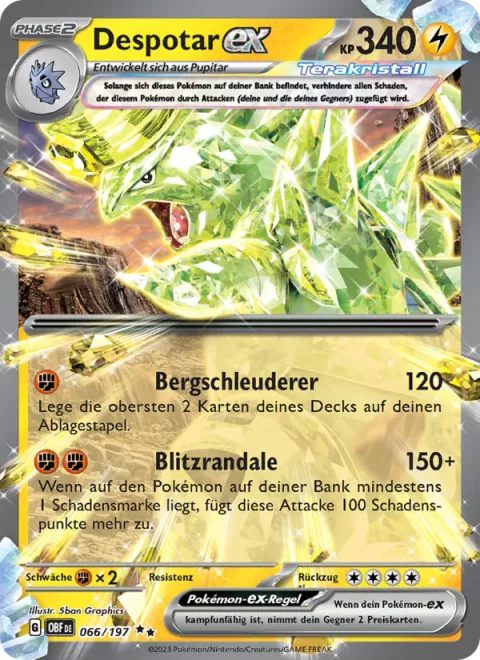 Tyranitar ex [Mountain Hurl | Lightning Rampage]