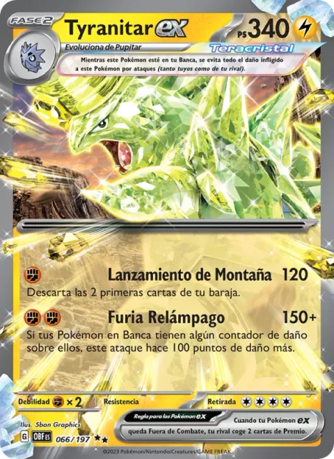 Tyranitar ex [Mountain Hurl | Lightning Rampage]