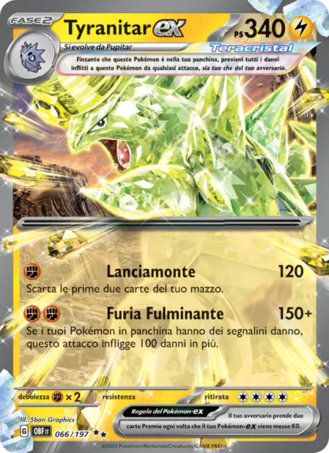 Tyranitar ex [Mountain Hurl | Lightning Rampage]