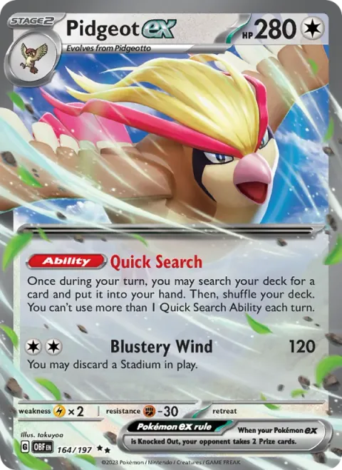 Pidgeot ex [Quick Search | Blustery Wind]