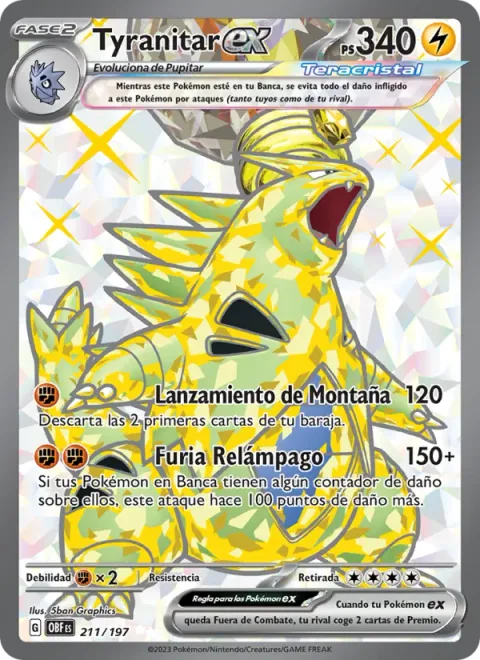 Tyranitar ex [Mountain Hurl | Lightning Rampage]