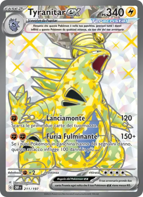 Tyranitar ex [Mountain Hurl | Lightning Rampage]