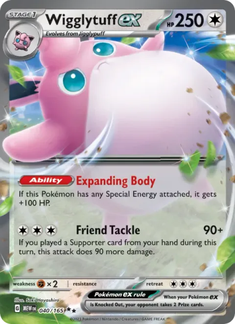 Wigglytuff ex [Expanding Body | Friend Tackle]
