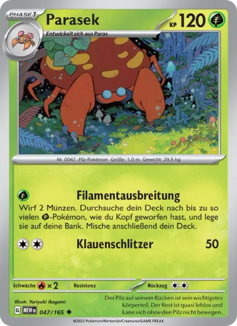 Parasect [Spread Filaments | Claw Slash]