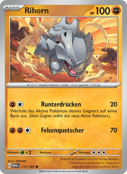 Rhyhorn [Push Down | Boulder Crush]