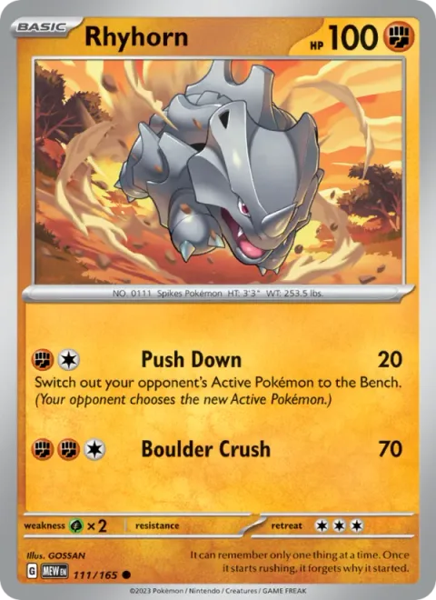Rhyhorn [Push Down | Boulder Crush]