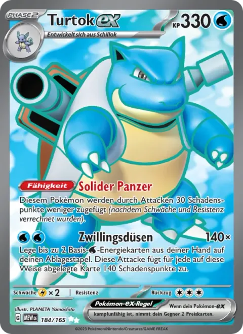 Blastoise ex [Solid Shell | Twin Cannons]