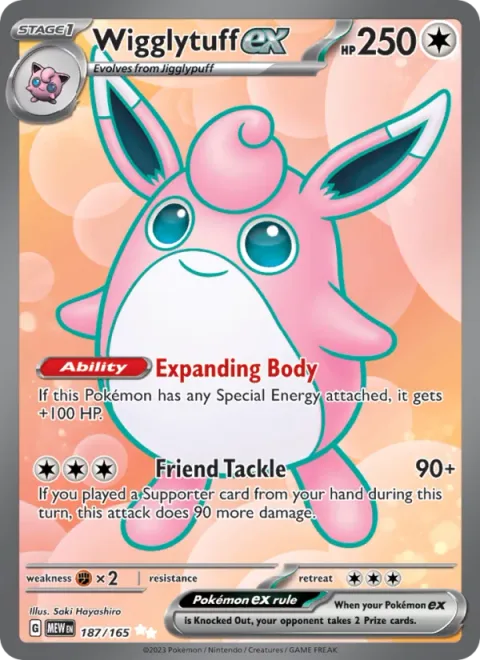 Wigglytuff ex [Expanding Body | Friend Tackle]