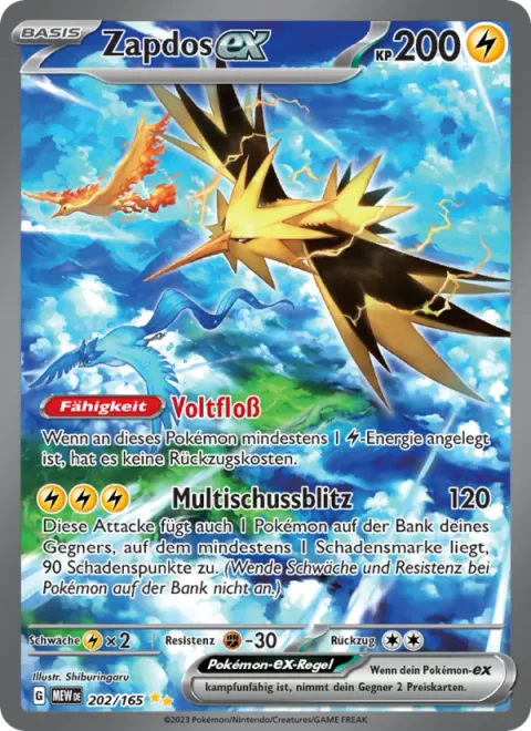 Zapdos ex [Voltaic Float | Multishot Lightning]