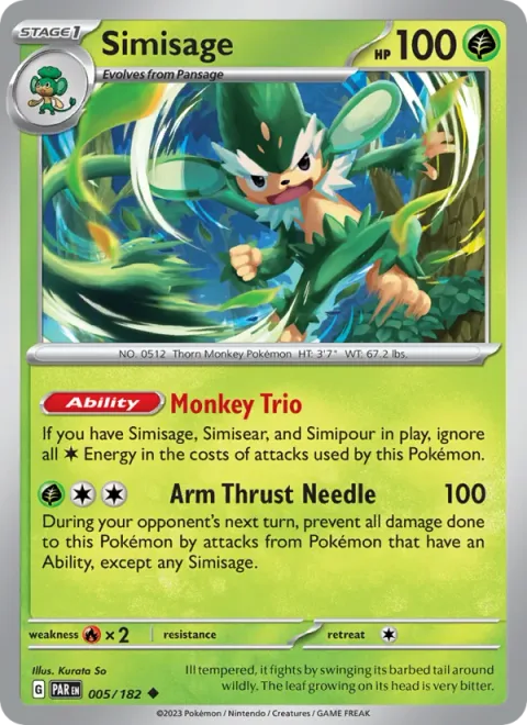 Simisage [Monkey Trio | Arm Thrust Needle]