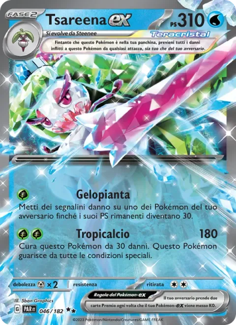 Tsareena ex [Icicle Sole | Trop Kick]