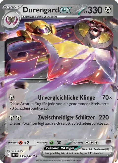 Aegislash ex [Peerless Edge | Double-Edged Slash]