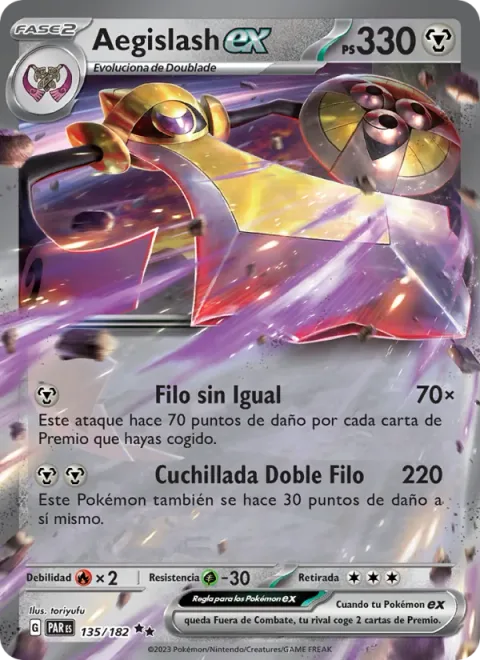 Aegislash ex [Peerless Edge | Double-Edged Slash]