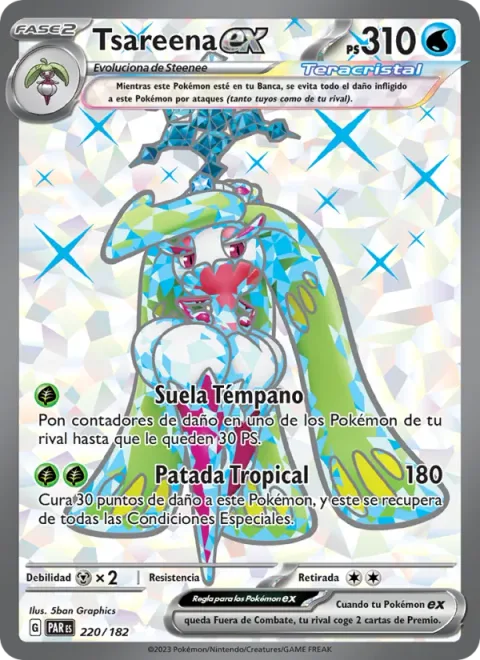 Tsareena ex [Icicle Sole | Trop Kick]