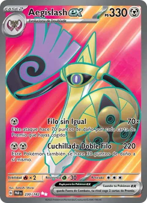 Aegislash ex [Peerless Edge | Double-Edged Slash]