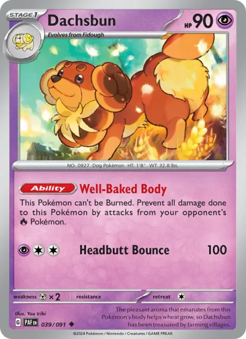 Dachsbun [Well-Baked Body | Headbutt Bounce]