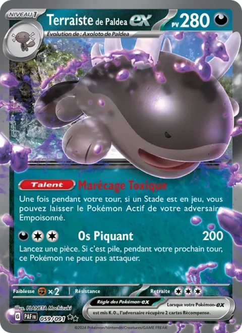 Paldean Clodsire ex [Toxic Wetland | Needle Bone]