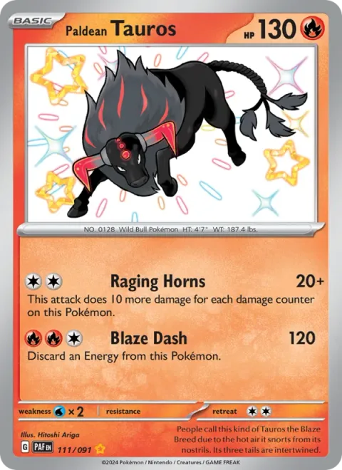 Paldean Tauros [Raging Horns | Blaze Dash]