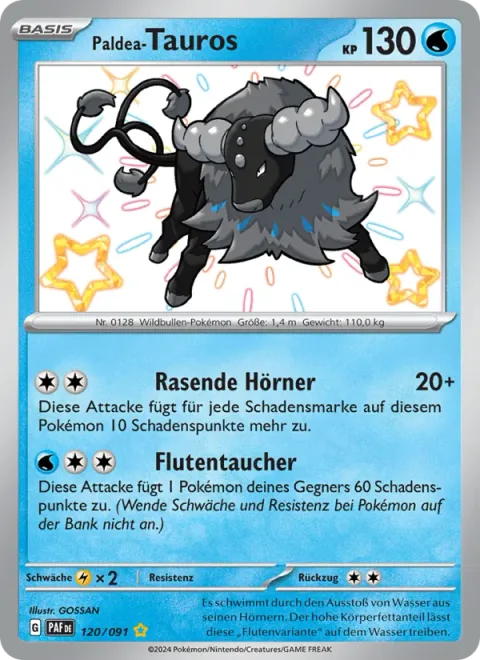 Paldean Tauros [Raging Horns | Aqua Dive]