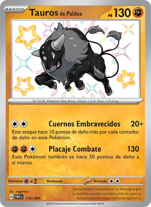 Paldean Tauros [Raging Horns | Combat Tackle]