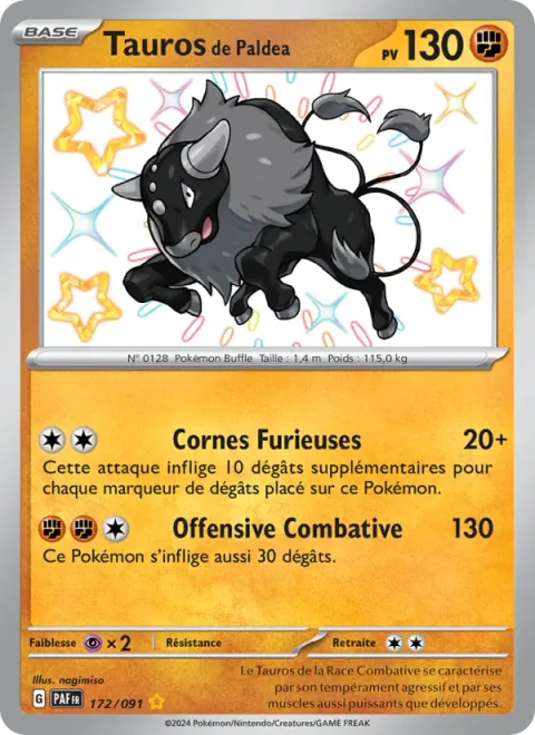 Paldean Tauros [Raging Horns | Combat Tackle]