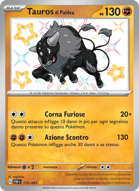Paldean Tauros [Raging Horns | Combat Tackle]