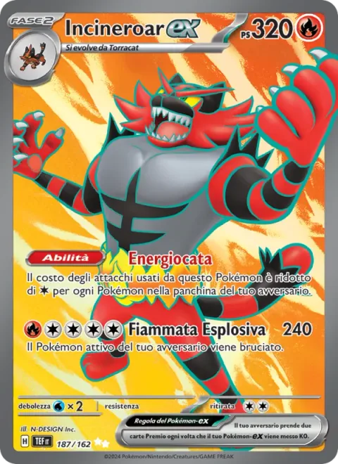 Incineroar ex [Hustle Play | Blaze Blast]