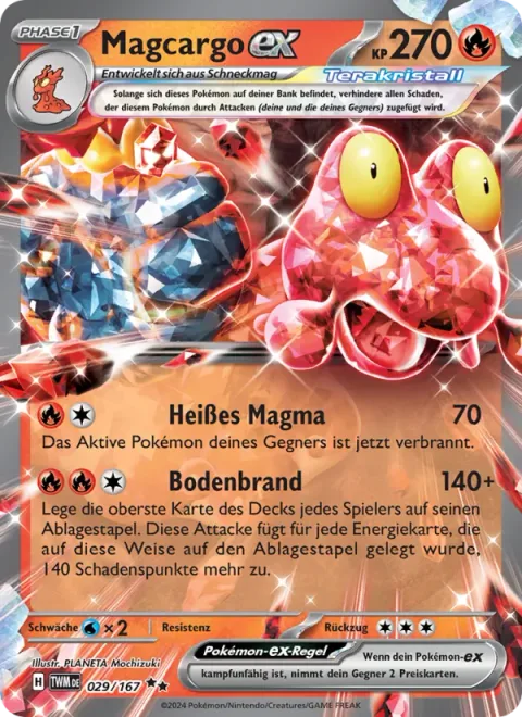 Magcargo ex [Hot Magma | Ground Burn]