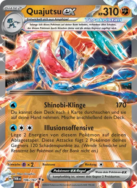 Greninja ex [Shinobi Blade | Mirage Barrage]