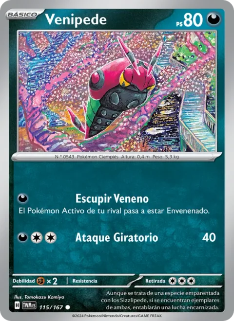 Venipede [Spit Poison | Spinning Attack]