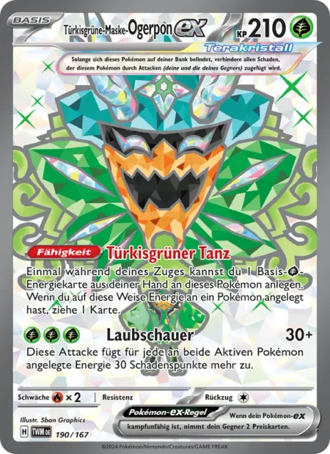 Teal Mask Ogerpon ex [Teal Dance | Myriad Leaf Shower]