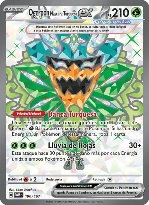 Teal Mask Ogerpon ex [Teal Dance | Myriad Leaf Shower]