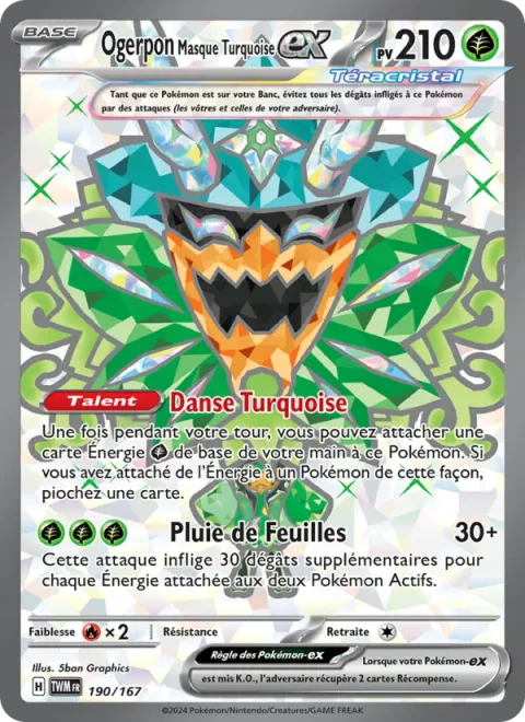Teal Mask Ogerpon ex [Teal Dance | Myriad Leaf Shower]