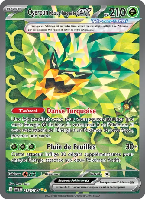 Teal Mask Ogerpon ex [Teal Dance | Myriad Leaf Shower]