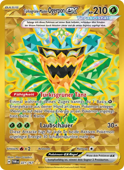 Teal Mask Ogerpon ex [Teal Dance | Myriad Leaf Shower]
