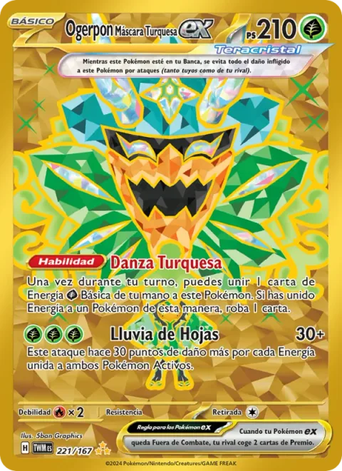 Teal Mask Ogerpon ex [Teal Dance | Myriad Leaf Shower]
