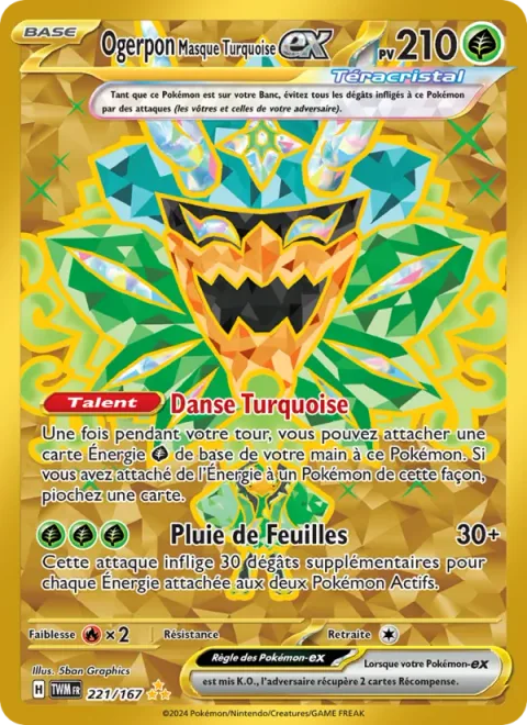 Teal Mask Ogerpon ex [Teal Dance | Myriad Leaf Shower]