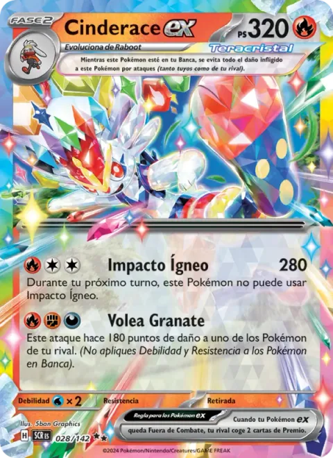 Cinderace ex [Flare Strike | Garnet Volley]