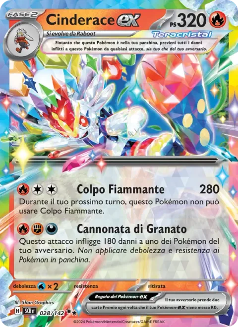Cinderace ex [Flare Strike | Garnet Volley]